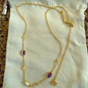 Kendra Scott Purple and mirrored glass Necklace